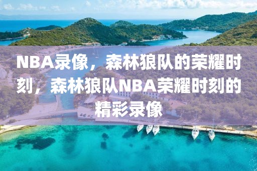 NBA录像，森林狼队的荣耀时刻，森林狼队NBA荣耀时刻的精彩录像-第1张图片-98直播吧