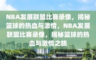 NBA发展联盟比赛录像，揭秘篮球的热血与激情，NBA发展联盟比赛录像，揭秘篮球的热血与激情之旅