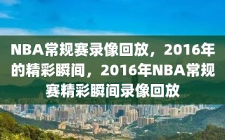 NBA常规赛录像回放，2016年的精彩瞬间，2016年NBA常规赛精彩瞬间录像回放