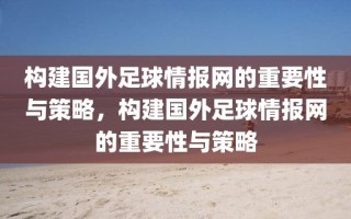 构建国外足球情报网的重要性与策略，构建国外足球情报网的重要性与策略