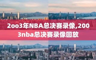 2oo3年NBA总决赛录像,2003nba总决赛录像回放