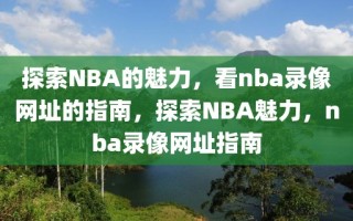 探索NBA的魅力，看nba录像网址的指南，探索NBA魅力，nba录像网址指南