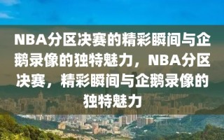 NBA分区决赛的精彩瞬间与企鹅录像的独特魅力，NBA分区决赛，精彩瞬间与企鹅录像的独特魅力