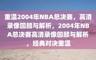 重温2004年NBA总决赛，高清录像回顾与解析，2004年NBA总决赛高清录像回顾与解析，经典对决重温