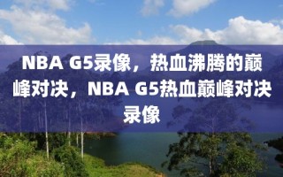 NBA G5录像，热血沸腾的巅峰对决，NBA G5热血巅峰对决录像