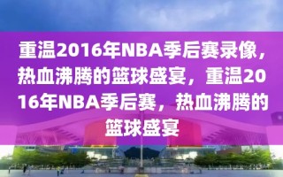 重温2016年NBA季后赛录像，热血沸腾的篮球盛宴，重温2016年NBA季后赛，热血沸腾的篮球盛宴